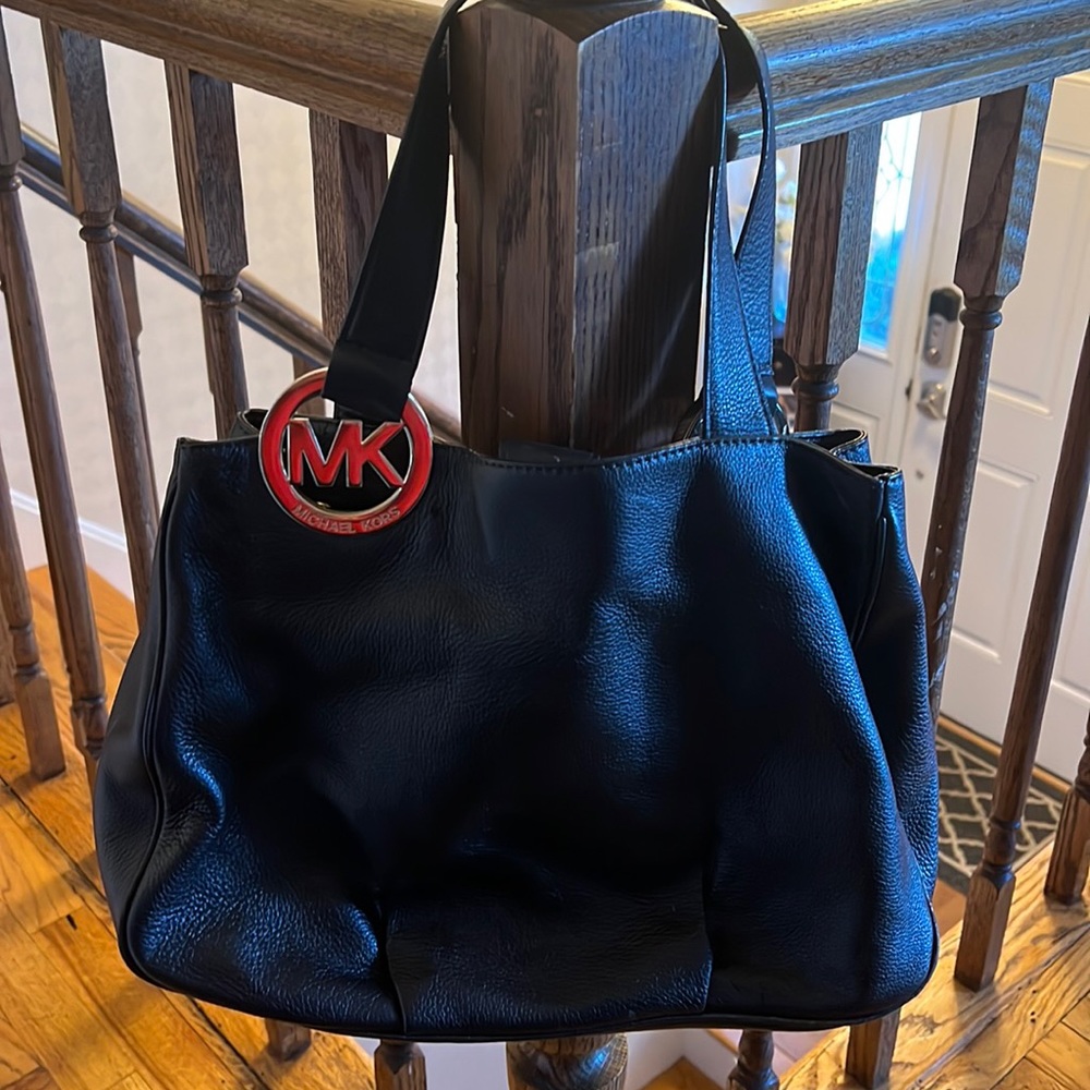 Michael Kors Black Leather Hobo Bag